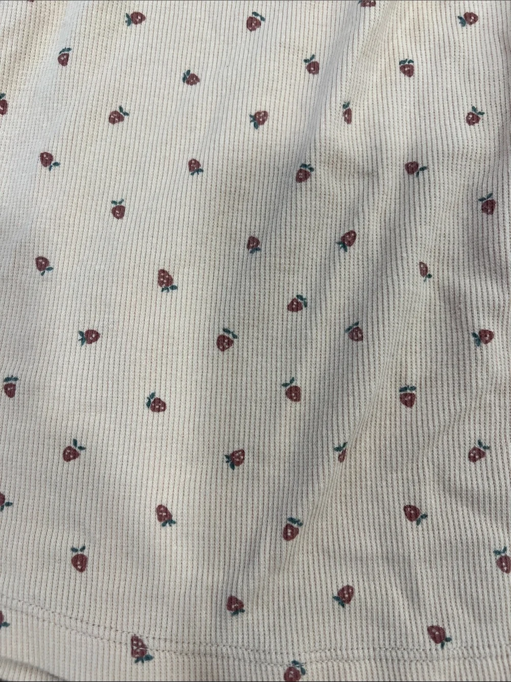 Quincy Mae ribbed strawberry print ruffle collar dress 2-3 years play condition